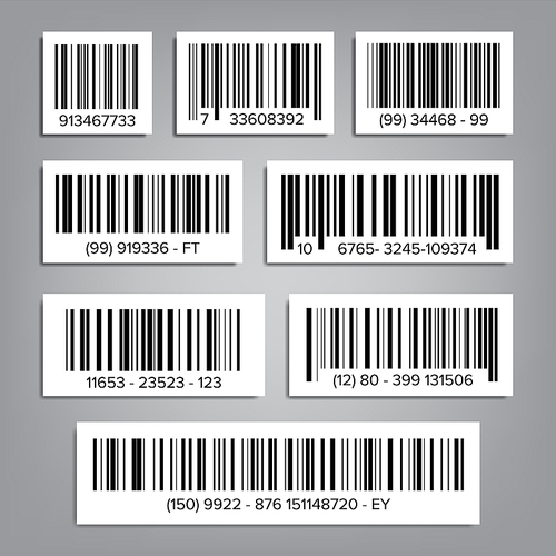 Bar Code Set Vector. Modern Simple Flat Barcode. Marketing, Fashionable Scan Sign. Isolated Illustration