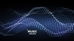 Music Background Vector. Electric Bokeh. Dot Glow. 3D Illustration