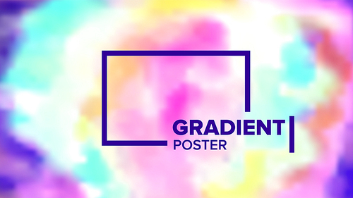 Gradient Fluid Background Vector. Motion Backdrop. Horizontal Label. Digital Concept. Liquid Design Illustration