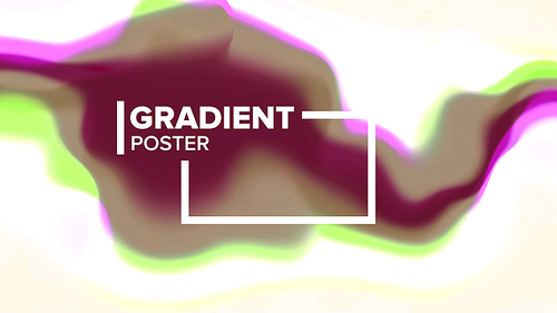 Gradient Fluid Background Vector. Futuristic Flyer. Banner Element. Trendy Placard. Liquid Design Illustration