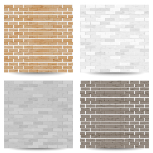 Brick Seamless Vector. Red Wall Illustration Brick Wall Texture Pattern