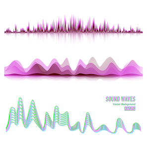 Music Sound Waves Pulse Abstract Vector. Digital Frequency Track Equalizer