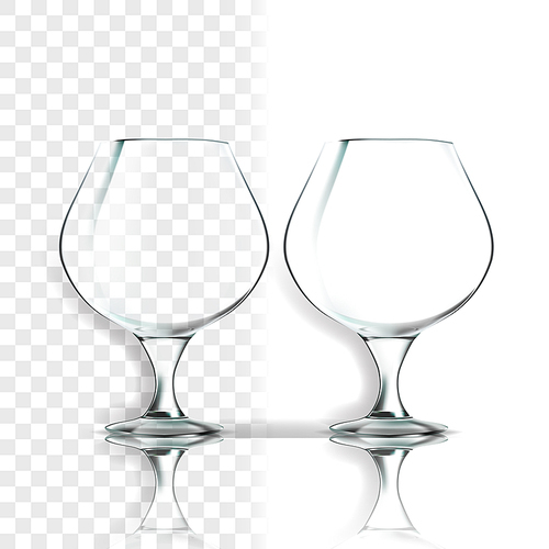 Transparent Glass Vector. Single Shape. Luxury Icon. Empty Clear Glass Cup. For Water, Drink, Wine, Alcohol, Juice, Cocktail. Realistic Shining Glassware Transparency Illustration