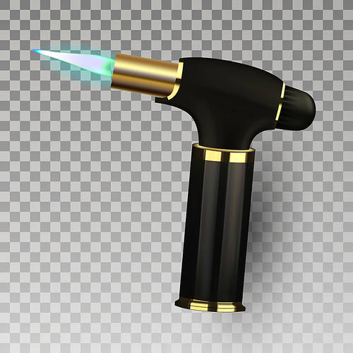 Lighter Vector. Burn Object. Burning. 3D Realistic Lighter Icon Illustration