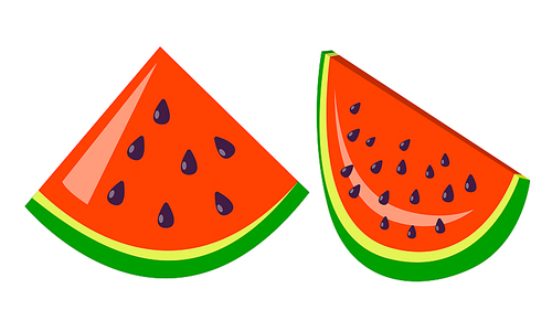 Watermelon Icon Vector. Tasty Fruit. Fresh Healthy Food. Natural Organic. Isolated Flat Cartoon Illustration