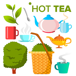 hot tea icon vector. food drink.  natural product. isolated cartoon illustration