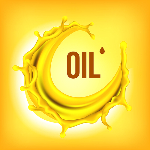 Oil Splash Vector. Liquid Drop. Gold Droplet. Olive, Flow. Organic Diesel. Mechanic Symbol. 3D Realistic Isolated Illustration