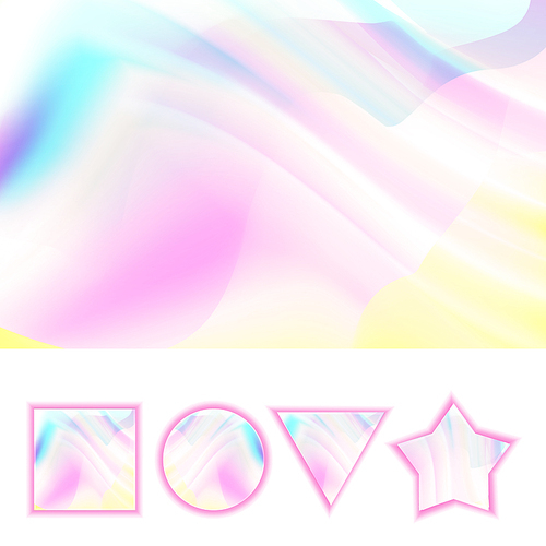 girlie background vector. abstract holographic pastel girlie backdrop.  soft. illustration