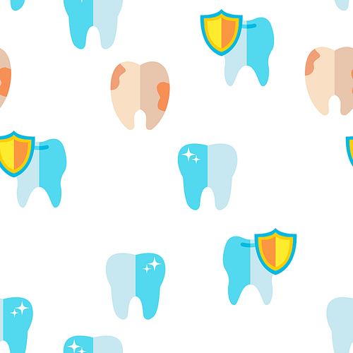 Tooth Icon Seamless Pattern Vector. Dental Draphic. Oral Medical Care. Mouth Tooth Pain Icon. Illustration