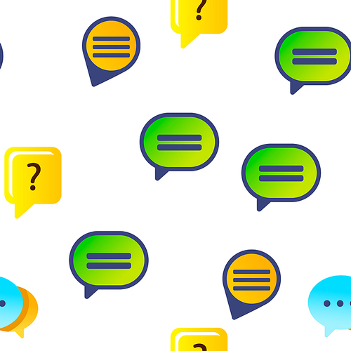 Speech Bubble Icon Seamless Pattern Vector. Chat Dialog Conversation Speech Bubbles Icons. App Pictogram. Social Message UI Shape. Illustration