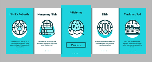 Environmental Problems Vector Onboarding Mobile App Page Screen. Environmental Problem, Industrial Pollution, Contamination Linear. Greenhouse Effect, Global Warming, Climate Change Illustration