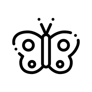 Cosmetic Butterfly Sign Vector Thin Line Icon. Organic Cosmetic, Natural Component, Flutterby Clear Wing Linear Pictogram. Eco-friendly, Cruelty-free Product, Molecular Analysis Contour Illustration