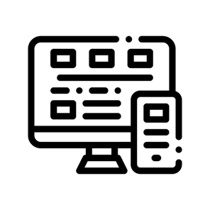 Computer Smartphone System Vector Thin Line Icon. Binary Coding System, Data Encryption Linear Pictogram. Web Development, Programming Languages, Bug Fixing, HTML, Script Contour Illustration