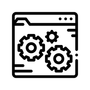 Fixing File Coding System Vector Thin Line Icon. Binary Coding System, Data Encryption Linear Pictogram. Web Development, Programming Languages, Bug Fix, HTML, Script Contour Illustration