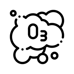 Laundry Service Ozon Foam Vector Thin Line Icon. Laundry Service Timer, Washing Clothes Dress Linear Pictogram. Laundromat, Dry-Cleaning, Launderette, Stain Removal Contour Illustration