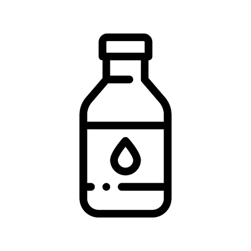 Healthy Water In Plastic Bottle Vector Sign Icon Thin Line. Bio Health Ecology Clean Purity Water Linear Pictogram. Organic Healthcare Vitamin Nutrition Monochrome Contour Illustration