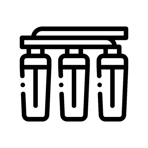 Water Final Microfilter Vector Sign Thin Line Icon. Water Microfilter, Filter Clearing Linear Pictogram. Recycling Environmental Ecosystem Plumbing Industry Monochrome Contour Illustration