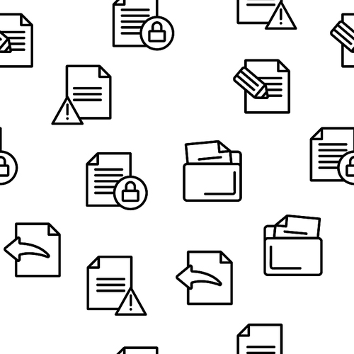 Digital, Computer Documents, File Vector Seamless Pattern Illustration