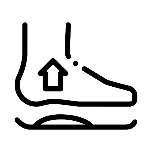 Medical Orthopedic Foot Equipment Vector Icon Thin Line. Orthopedic And Trauma Rehabilitation, Belt And Walkers Concept Linear Pictogram. Medicine Rehab Goods Monochrome Contour Illustration