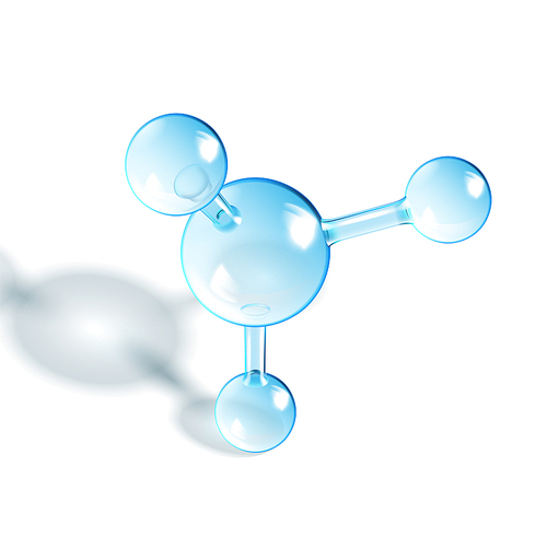 Chemical Methane Molecule Glossy Model Vector. Chemistry Science Gas Molecule. Reflective And Refractive Abstract Molecular Shine Connection Spheres Layout Concept Realistic 3d Illustration