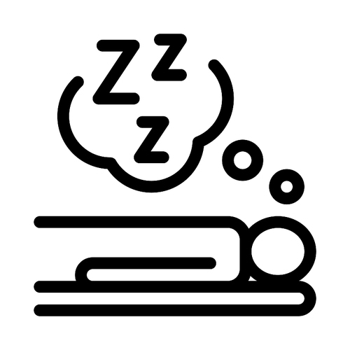 Human Sleep Biohacking Icon Vector Thin Line. Contour Illustration