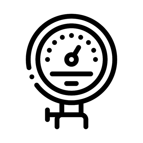 Power Counter Metallurgical Icon Vector Thin Line. Contour Illustration