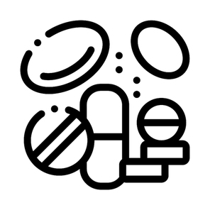 Medicines Supplements Icon Vector Thin Line. Contour Illustration