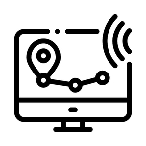 Wi-Fi Wireless Surveillance Voice Control Icon Vector Thin Line. Contour Illustration