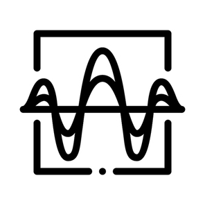 Sound Wave Diagnostics Voice Control Icon Vector Thin Line. Contour Illustration