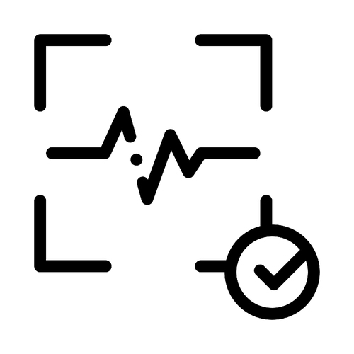 Confirmation of Action Voice Control Icon Vector Thin Line. Contour Illustration