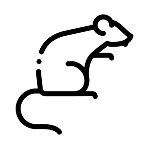 Rat Icon Vector. Outline Rat Sign. Isolated Contour Symbol Illustration