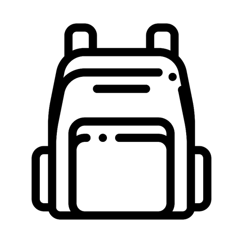 Rucksack Icon Vector. Outline Rucksack Sign. Isolated Contour Symbol Illustration