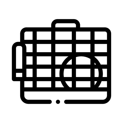 Cage for Hamster Icon Vector. Outline Cage for Hamster Sign. Isolated Contour Symbol Illustration
