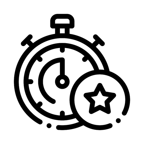 Bonus Stopwatch Concept Icon Vector. Outline Bonus Stopwatch Concept Sign. Isolated Contour Symbol Illustration
