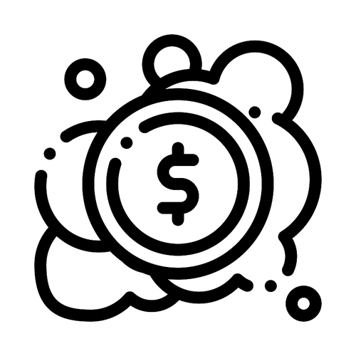 Laundered Cash Money Icon Vector. Outline Laundered Cash Money Sign. Isolated Contour Symbol Illustration