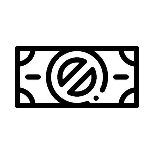 Fake Banknotes without Logo Icon Vector. Outline Fake Banknotes without Logo Sign. Isolated Contour Symbol Illustration