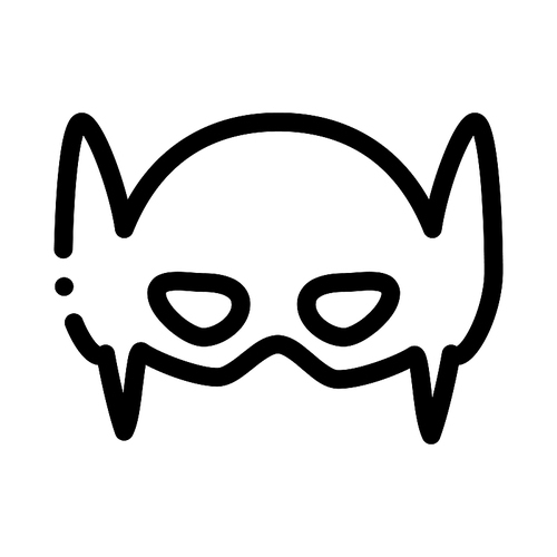Super Hero Mask Icon Vector. Outline Super Hero Mask Sign. Isolated Contour Symbol Illustration
