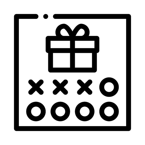Number Needed to Receive Gift Icon Vector. Outline Number Needed to Receive Gift Sign. Isolated Contour Symbol Illustration