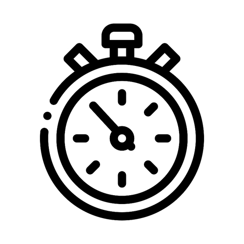 Competition Sport Stopwatch Icon Vector. Outline Competition Sport Stopwatch Sign. Isolated Contour Symbol Illustration