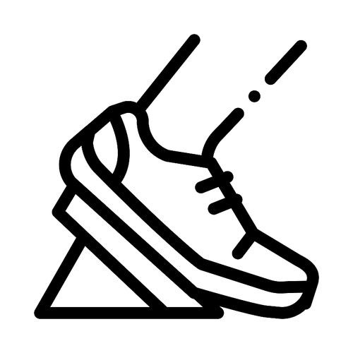 Pads Running from Low Start Icon Vector. Outline Pads Running from Low Start Sign. Isolated Contour Symbol Illustration