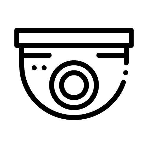 Security Surveillance Camera Icon Vector. Outline Security Surveillance Camera Sign. Isolated Contour Symbol Illustration