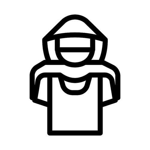 T-Shirt Shoplifter Concept Icon Vector. Outline T-Shirt Shoplifter Concept Sign. Isolated Contour Symbol Illustration