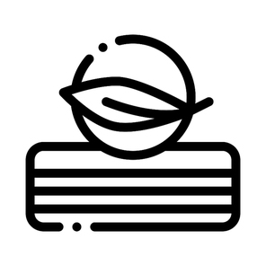 Mattress Nature Leaf Icon Vector. Outline Mattress Nature Leaf Sign. Isolated Contour Symbol Illustration