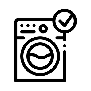 Laundry Washing Machine Icon Vector. Outline Laundry Washing Machine Sign. Isolated Contour Symbol Illustration