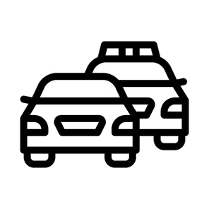 Police And Criminal Car Icon Vector. Outline Police And Criminal Car Sign. Isolated Contour Symbol Illustration