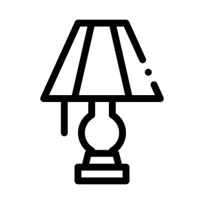 Electric Lighting Lamp Icon Vector. Outline Electric Lighting Lamp Sign. Isolated Contour Symbol Illustration