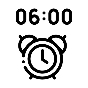 Alarm Clock Time Icon Vector. Outline Alarm Clock Time Sign. Isolated Contour Symbol Illustration