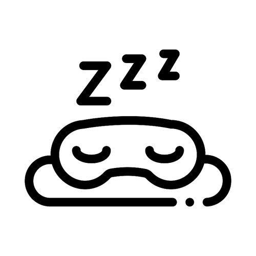 Night Sleep Eyes Mask Icon Vector. Outline Night Sleep Eyes Mask Sign. Isolated Contour Symbol Illustration