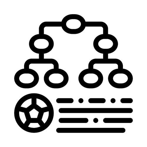 Soccer Game League Table Icon Vector. Outline Soccer Game League Table Sign. Isolated Contour Symbol Illustration