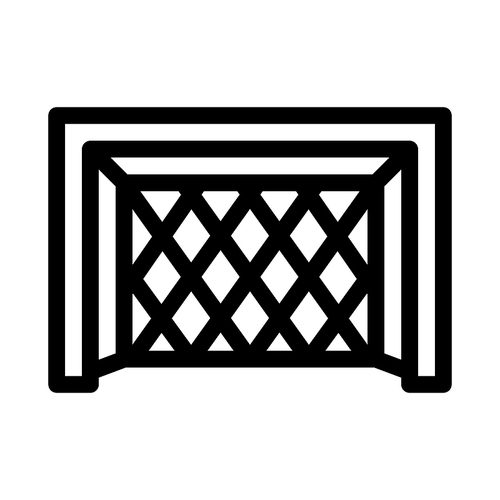 Football Goal Gate Icon Vector. Outline Football Goal Gate Sign. Isolated Contour Symbol Illustration